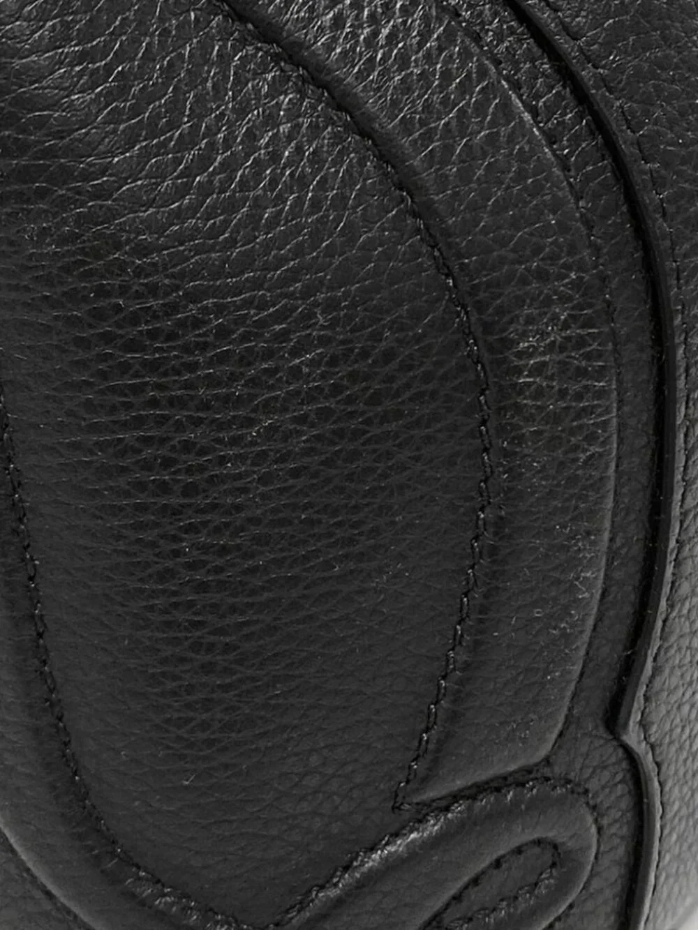 CHRISTIAN LOUBOUTIN BY MY SIDE Black Red Leather Shoulder Bag